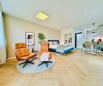 Modern City Studio With Balcony