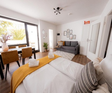 Come4stay Passau - Apartment Seidenhof I Voll Ausgestattete Küche I Balkon I Badezimmer
