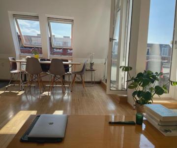 Bright Rooftop Loft With River View