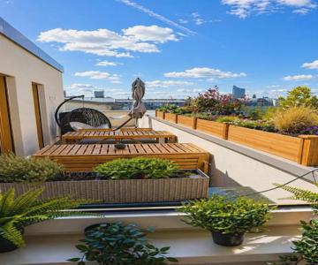 Luxus-Penthouse Whirlpool XXL-Dachterrasse mit Grill Klimaanlage zentrumsnah