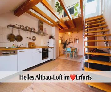 Helle 72qm Maisonette Wohnung Im Herzen Erfurts Mit Kingsize Bett, Smart-tv, Etc