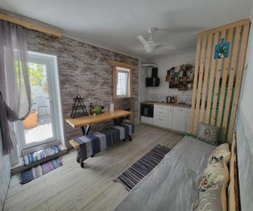 House with sauna and fireplace