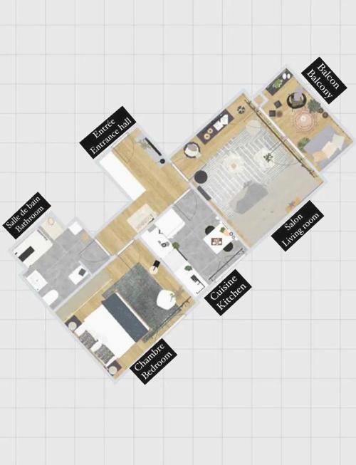 Le Cocon Blånc Metz - T2 - Parking Privé - Balcon - Nouvelle Ville, Gare