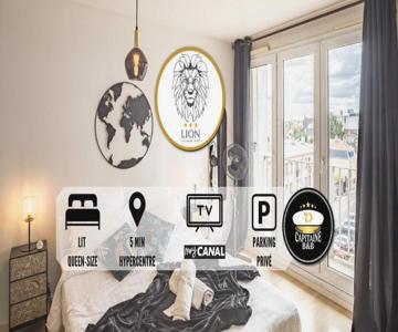 Voltaire Lion Suite - 5 Min Hypercentre - Parking Privé