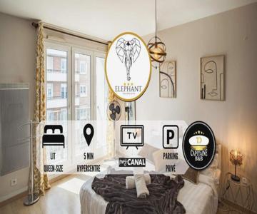 Voltaire Elephant Suite - 5 Min Hypercentre - Parking Privé