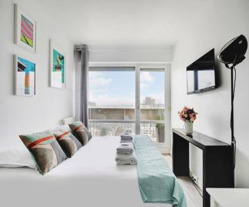 Bright Studio With Balcony - 2p- Eiffel Tower View