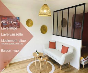 Studio Scandichic Tout équipé Centre-gare-rives-clinique à Pied