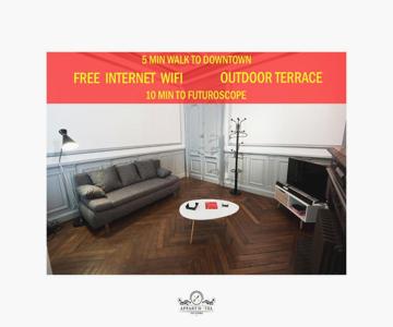 La Suite T2 40m2 Avec Terrasse 1ch-4pers Appart Hotel Poitiers