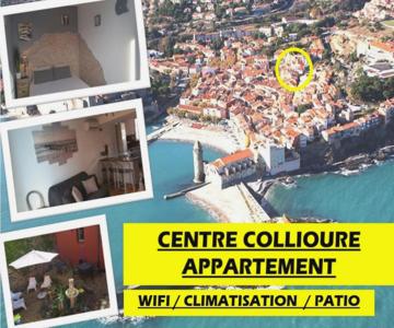 Appartement Centre Collioure Clim Patio Wifi