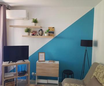 Corail Studio - 2min Plage Centre Ville - Clim - Wifi - Parking PrivÉ - Ideal Famille - La Grande Mo