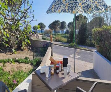 Mèze Avec Vue Face à L'étang