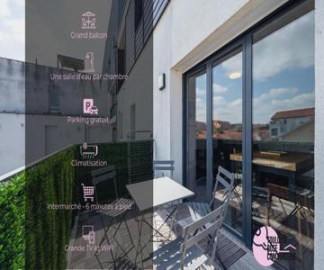 Le Saint Exupéry - T3 Centre Ville Avec Balcon + Parking Gratuit