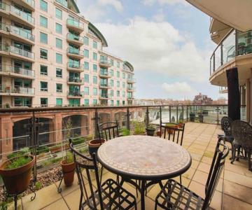 Terraced Riverview Apartment