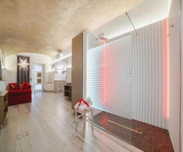 Open Space Letto Queensize Con Vista Doccia