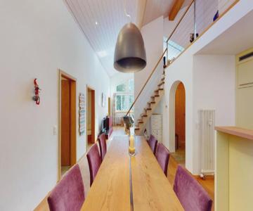 Duplex apartment with fireplace at ski lift
