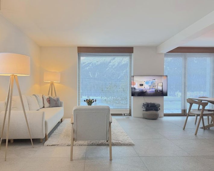 downtown Sankt Moritz luxury apartment with lake view