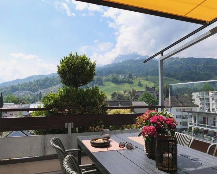 View Pilatus-Luxus-Maisonette mit Pilatusblick - 6 Personen - PP