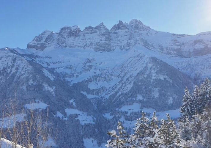 Chalet le Grenier des Crosets, Vue exceptionnelle sur les Dents du Midi