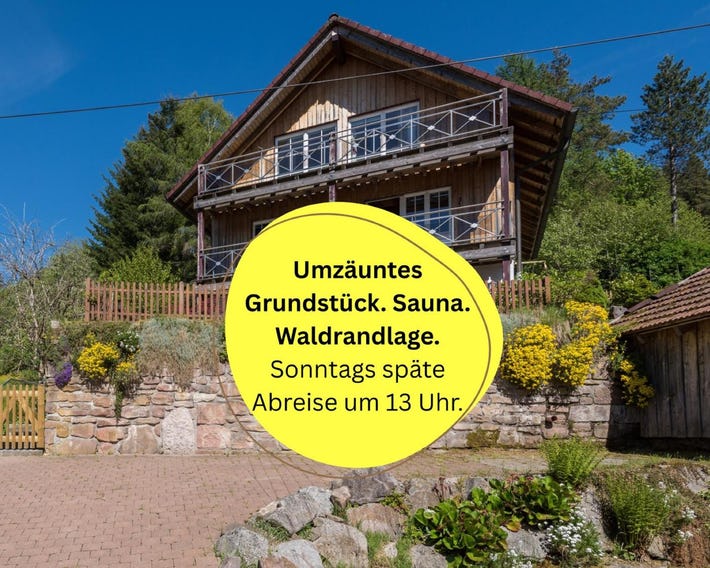 Holzhaus Enzklösterle am Wald: Sauna | eingezäunt
