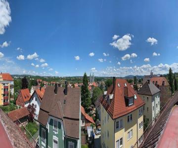 Über den Dächern Kemptens mit Panoramablick