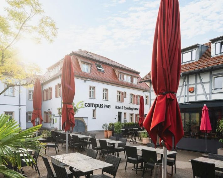 Hotel CampusZwei Komfortable Doppelzimmer & Apartments mit Küche Zentral in Ludwigsburg ideal für Bu