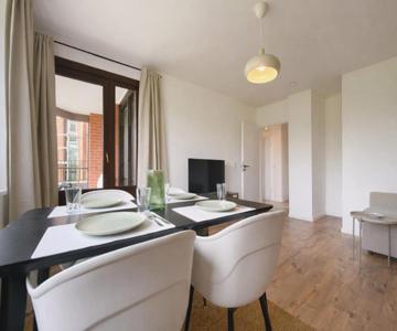 Apartment mit Rheinblick, Messe, Balkon, Küche, Parkplatz