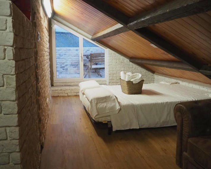 Tiny apartment on the roof touching Gibraltar