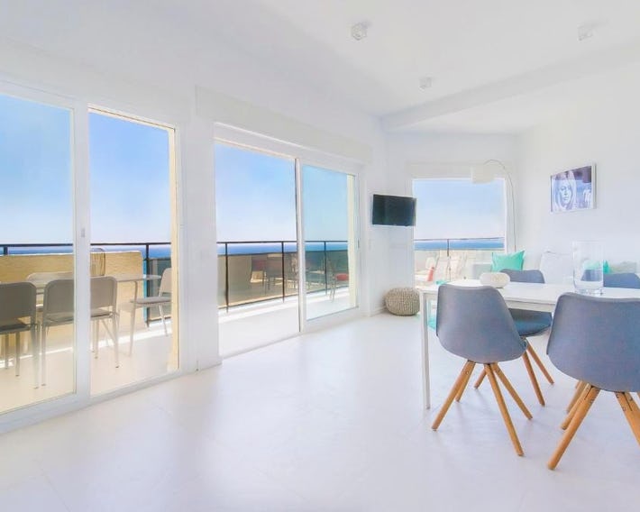 Frontal beach view apartment with spacious balcony
