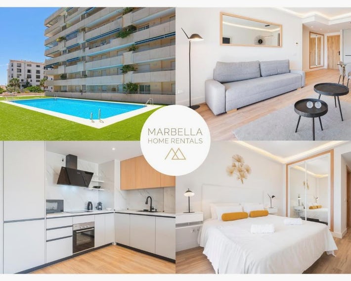 MARBELLA HOME RENTALS - Marina Banus, Puerto Banus, 2BR Modern, parking & pool