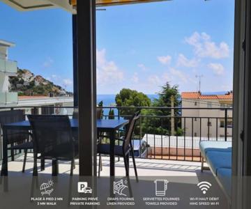 S2 - 2ch, terrasse vue mer, parking, près de la plage