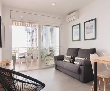 Lets Holidays WHITE APARTMENT with TERRACE, AC, PARKING, NEAR BEACH