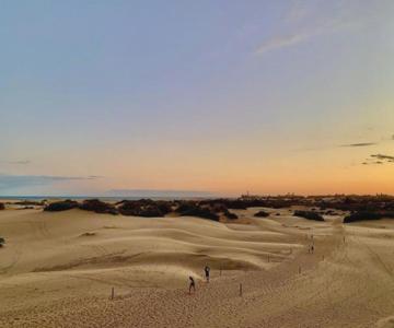 Las Dunas De Maspalomas Y El Mar A Un Paso