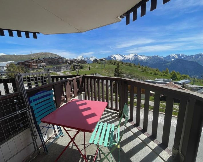 Plein centre Alpe d'Huez vue panoramique