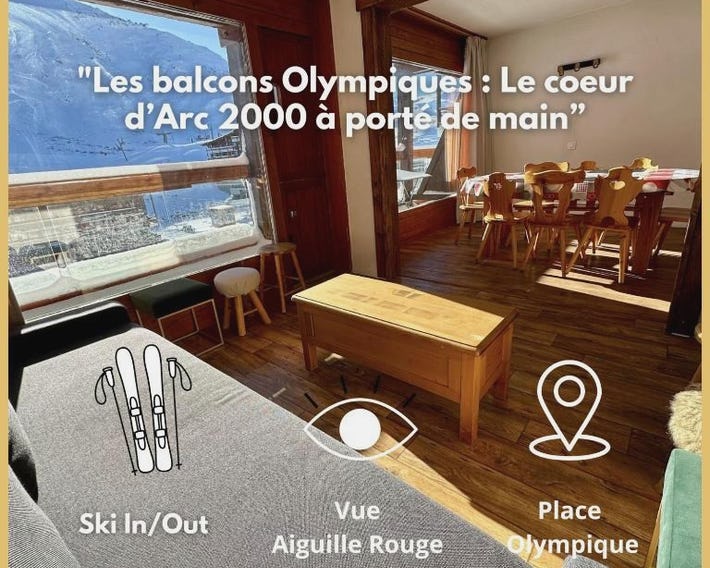Les balcons olympiques - Ménage inclus - Arc 2000 - Ski IN-OUT - Place Olympique - La Conciergerie d