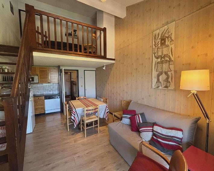 Appartement spacieux 2 pièces avec mezzanine à 100 m des pistes