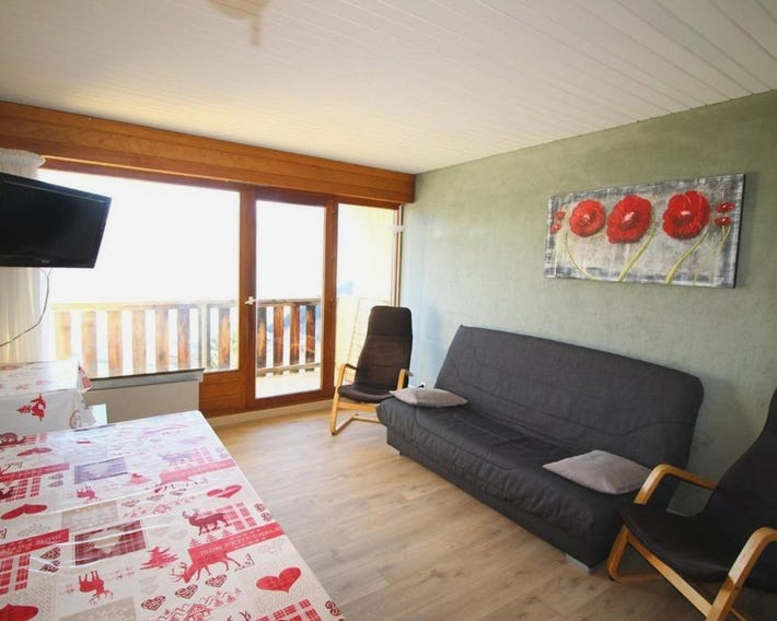 Duplex 2p cabine au pied des pistes avec balcons - Auris en Oisans - FR-1-297-102
