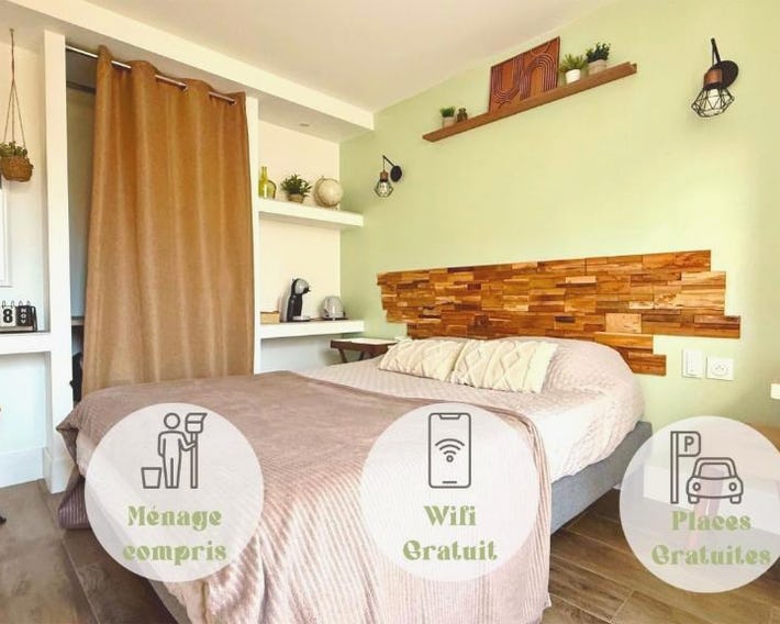 Luna Monkey, Chambre & Terrasse privée, Bourgoin Centre