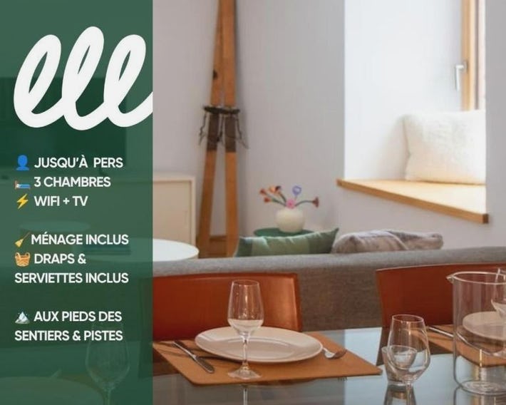 Appartement T4 spacieux avec balcon aux pieds des sentiers avec vue sur les montagnes - Jusqu'à 8 pe