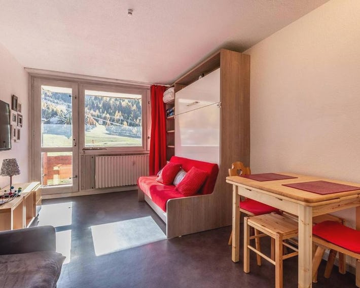Studio rénové sur les pistes - 4 pers, balcon