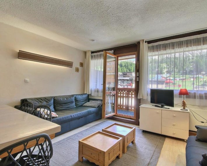 Appartement rénové 3 pièces, 7/8 pers, au pied des pistes avec balcon, La Plagne - FR-1-455-10