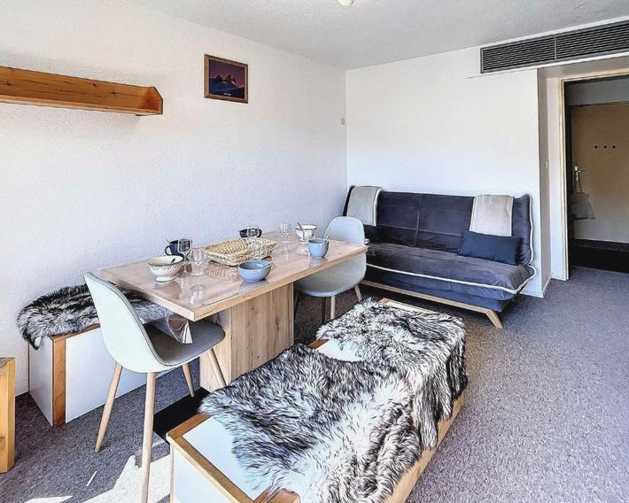 Appartement lumineux 2P+cabine, pied des pistes, balcon