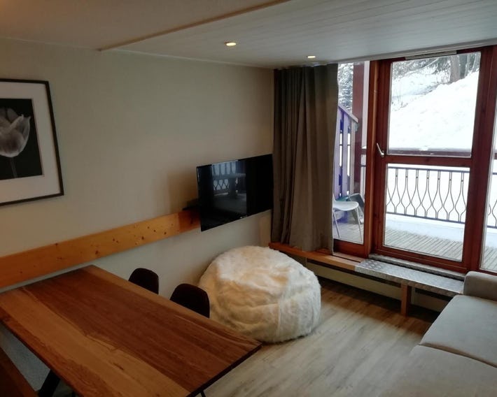 Duplex cosy skis aux pieds