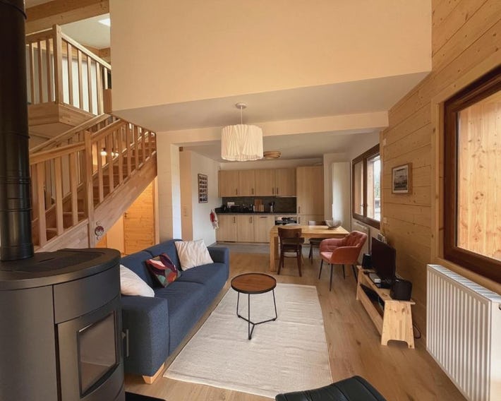 Duplex neuf 78m², 2 chambres, poêle, WIFI, parking, pour 5 pers. - Arâches-la-Frasse - FR-1-836-57