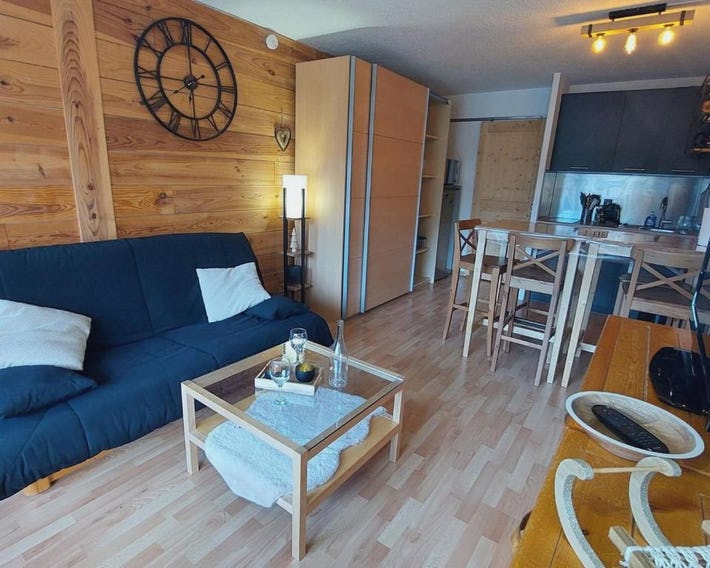 Studio rénové aux Deux Alpes, proche des pistes, 4 personnes - FR-1-516-227
