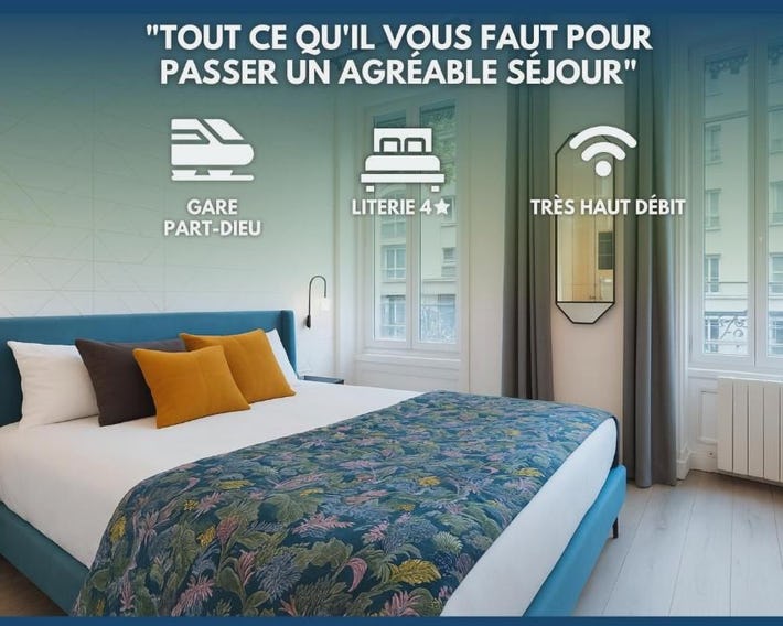 CHALEUREUX - Part-Dieu l Confort l Déco Luxe by Dreamy Flat Lyon