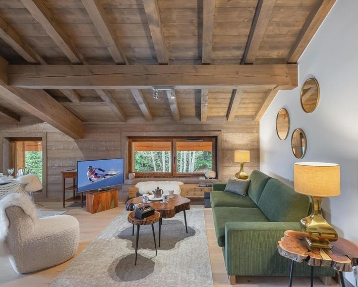 Charmant appartement Megève avec balcon, sauna et hammam