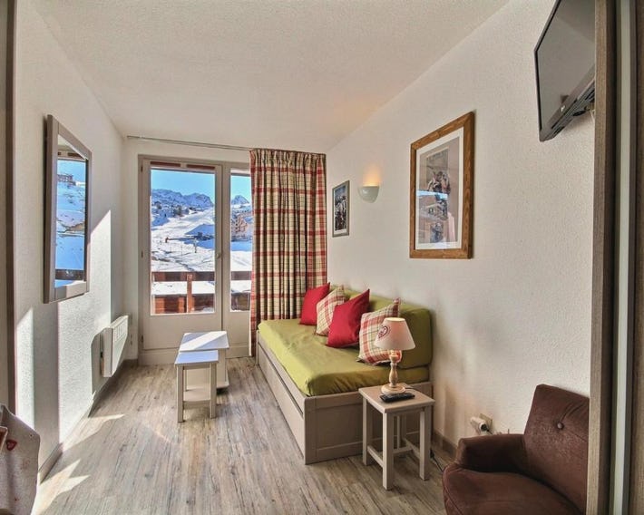 Appartement rénové 2 pièces, ski aux pieds, 4 personnes - FR-1-455-113