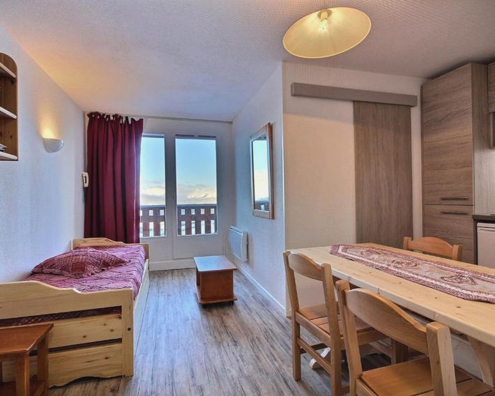 Appartement rénové 4 pers, balcon, Plagne Soleil - FR-1-455-96