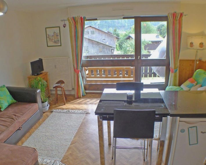 Studio lumineux pour 4 pers, animaux admis, wifi inclus, au centre de Samoëns