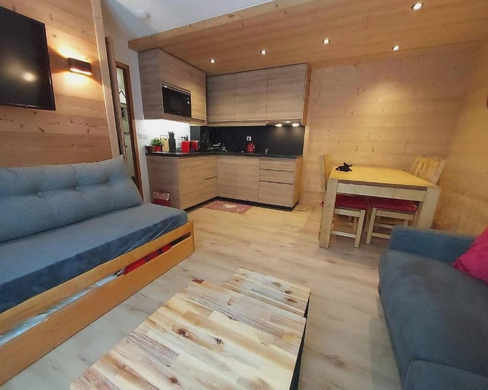 Appartement 2 pièces à Valmorel, proche pistes et commerces, équipé, wifi, non-fumeur